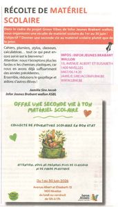 Récolte de matériel scolaire